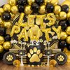 Lets Pawty Balloons Banner 40 Inch,Gold Dog Birthday Decorations,Paw Foil Letter Balloon for Dogs Paw Pet Puppy Theme Party Supplies