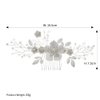 Sliver Flower Hair Comb Leaf Wedding Hair Comb Bridal Hair Accessories For Brides and Bridesmaids