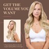 GOO GOO Clip in Hair Extensions Real Human Hair, Remy Human Hair Extensions Clip ins for Women, Natural Human Hair, 24inch 120g 7Pcs, 16/22 Light Blonde Highlighted Golden Blonde