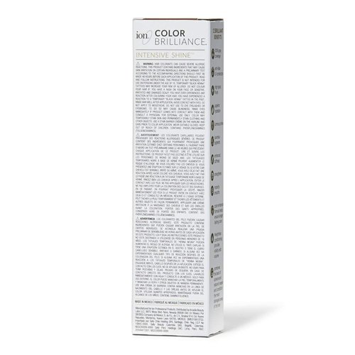 ion 1B Blue Black Brilliant 12 Permanent Gloss Hair Color High Shine, Anti-Fade UV Protection, 100% Gray Coverage, PPD Free, 2.05 Oz