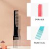 FOMIYES Teasing Comb with Pick 12PCS Hair Pick Hair Styling Comb, Hairdressing Comb, Two-sided Hair Comb Lift Teasing Comb for Salon Home (Random color)