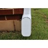 GutterGate 4"x3" Type-B White Gutter Downspout Extension Accessory