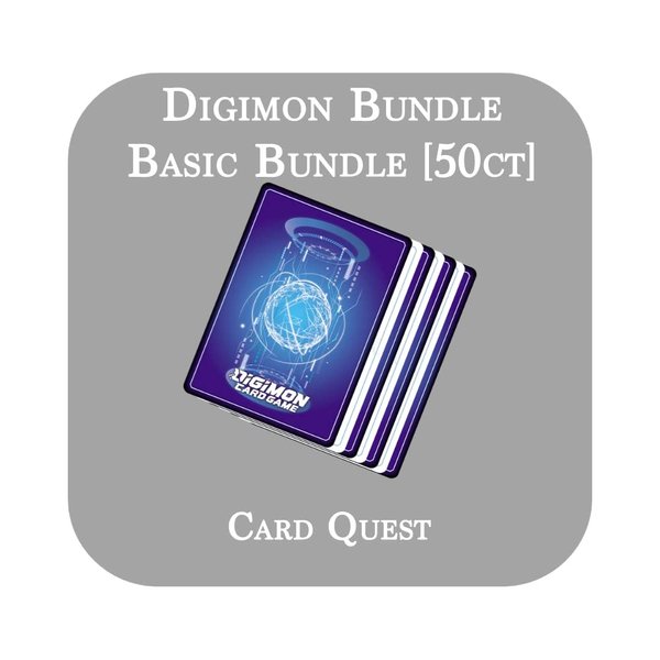 Digimon Card Game TCG - Basic Bundle Lot Pack [50 Random Cards]