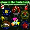 Kids Wooden Painting Kit, Christmas Crafts for Kids Ages 5-12, Glow in The Dark, Bracelet Making Kit Toys, Christmas Gifts for Girls Boys, Creative Art Toys for 5, 6, 7, 8, 9, 10, 11, 12 Year Old