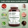 Natural Nutra Chelated Iron Supplement for Men and Women, Nails Health, Promotes Optimal Absorption, Skin Health, Improves Hair Growth, Gluten Free, 90 Tablets