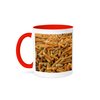 3dRose, Raw Organic Husked Sweetcorn Seed Drying In The Sun, 11oz Two-Tone Red Mug