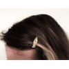 Small tiny lite silver metal filigree hair pin alligator clip barrette for fine (Clip quantity: 2 clips, Pattern: Barrette)