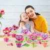 36Pcs Valentine’s Day Flower Crafts Kit Decorations,DIY Flower Heart Craft Gifts Make Your Own Valentines Gifts Spring Flower Cutouts Sets for School Classroom Activities Decorations Party Supplies