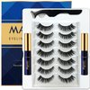 Alcastar False Eyelashes, 7pairs Magnetic Lashes with Eyeliner & Tweezers, Faux Mink, Natural Look, Reusable, Long Lasting, Easy Apply, Cruelty Free