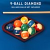 GSE Games & Sports Expert Solid Wood Billiard 8-Ball Triangle or 9-Ball Diamond Pool Ball Racks for 2-1/4" Pool Balls (Mahogany Diamond Rack)