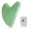 Gua Sha Facial Tools -Gua Sha Stone -Nature Jade Stone Guasha Massage Tool - Natural Jade for Scraping Facial and SPA Acupuncture Therapy -Heart Shape Jade Trigger Point Treatment on Face (Jade)