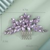 BERYUAN Women Girls Bridal Purple Crystal Rhinestone Wedding Hair Comb Teardrop Rhinestone Wedding Headpiece Silver Gold Wedding Hair Accessories Bridal Headband for Brides Bridesmaid (purple)