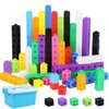 Lohoee 200 Pcs Math Cubes/Linking Cubes/Counting Blocks/Math Counting Cubes/Connecting Cubes with Storage Container for Math Teaching Classroom Supplies(2 Styles,10 Colors)