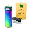 Vegan Biodegradable Bamboo Charcoal Dental Floss with Refillable Stainless Steel Rainbow Container | Extra Floss Refill | Natural Candelilla Wax | 33yds x2 | Peppermint | Eco Zero Waste Oral Care