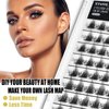 ETVITE Lash Clusters DIY Cluster Lashes Individual Lashes, 3D Effect C Curl Home Eyelash Extensions Manga Eyes, Soft Light Natural Look New Styles（Libra 10mm)