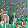 Football Party Decorations, Football Birthday Party Supplies Set Include 2 Pennant Banners & 9 Football Theme Hanging Swirls - NO DIY - Superbowl Party Decorations Game Day Tailgate Party Supplies
