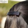 Parcelona French Croco Tortoise Shell Brown Strong Grip Celluloid Automatic Hair Clip Hair Barrette (Tortoise Shell)