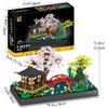 kanglejia Japanese Zen Gardens and Meditation Cherry Blossom Garden Pavilion Bridge Mini Building Blocks Set Bonsai Trees Building Set for Adults and Kids Toy Building Sets (2280 Pcs)