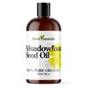 Sweet Essentials Premium Organic Meadowfoam Seed Oil, Imported From Canada, 4oz, 100% Pure, Cold Pressed - For Hair, Skin and Nails | Perfect Carrier Oil | Also Excellent For Mature Skin