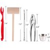 Artcome 22 Piece Seafood Tools Set for 4 People including 4 Lobster Crab Crackers 4 Lobster Shellers 6 Seafood Forks 4 Sauce Cups and 4 Lobster Crab Mallets