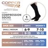 Copper Fit Unisex-Adult's 2.0 Easy-Off Knee High Compression Socks, black, Small/Medium