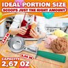 2.67Oz Ice Cream Scoop with Trigger #12 - Ice Cream Scooper for Portion Control, Gelato, Cookie Dough, Meatballs - Stainless Steel, Easy to Use & Clean, Rust & Stain Resistant, Ergonomic Non-Slip Grip