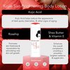 Kojie San Face & Body Complete Brightening Set - 3 x 100g Bars Soap, Body Lotion, Face Cream, Toner, and Face Cleansing Brush - 7pcs