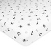 American Baby Company Fitted Pack N Play Playard Sheet 27" x 39", Soft Breathable Neutral 100% Cotton Jersey Pack and Play Sheet, Alphabet, for Boys and Girls, Fits Most Mini Crib Mattresses