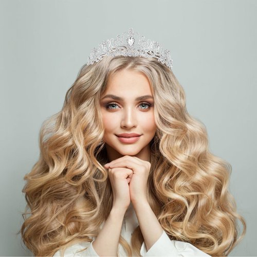 CUBACO Sweet 16 Sash and Birthday Crown for Girls,Sweet 16 Birthday tiara, 16th Birthday Decorations for Girls (Sliver)