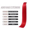 Aison Red Tape in Hair Extensions Human Hair 18 Inch 40G Tape in Human Hair Extensions Red 100% Remy Human Hair Extensions Silky Straight for Fashion Women 20 Pcs/Package