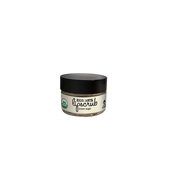 Eco Lips Brown Sugar Lip Scrub 2 Pack - 100% Organic Lip Care Treatment with Organic Sugar and Coconut Oil - Gently Exfoliate and Polish Dry, Flaky Lips, 0.50 oz jars