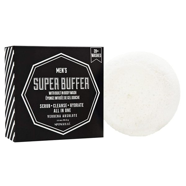 Spongelle Men's Super Buffer Built-In Body Wash (Verbena Absolute)