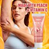 Peach flavored face and neck scrub, gentle exfoliation, deep cleansing of pores, dirt and oil, leaving skin refreshed and non-greasy, daily care cream for men and women 1.76oz