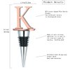 Wine Stoppers,Reusable Wine Bottle Stoppers,Stainless Steel Letter Wine Stopper, Food Grade Silicone Material Decorative Wine Stoppers Funny Gift -Bronze Color (Letters K)