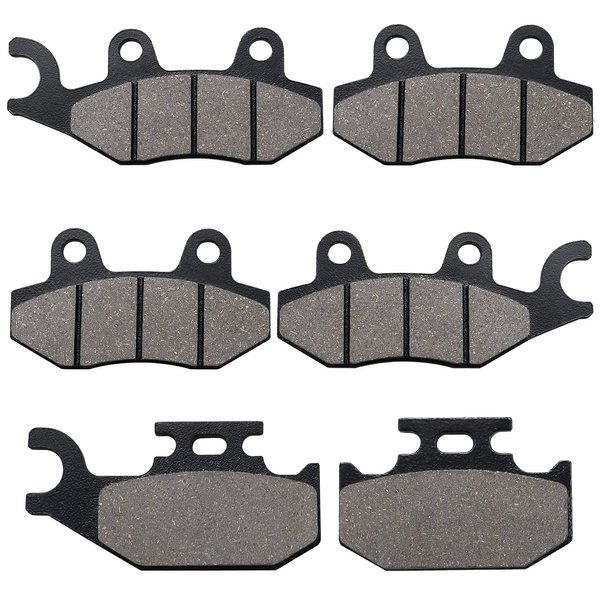 Brake Pads Front & Rear for Yamaha Rhino 660 YXR660 4x4 2004-2007 Rhino 450 YXR450 4x4 2006-2009 Raptor 700 700R YFM700 YFM700R 2006-2012