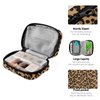 xigua Leopard Pill Case 7-Day Travel Pill Organizer Box with Zipper Closure for Vitamins, Medication and Supplements