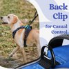 rabbitgoo Dog Harness Medium Sized, No Pull Pet Harness with 3 Buckles, Adjustable Soft Padded Dog Vest with Instant Control Handle, Easy Walking Reflective Pet Vest for Medium Dogs, Blue, M
