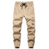 LOKTARC Boys Cargo Pants for Kids Drawstring Youth Cargo Twill Joggers Khaki 12-13 Years/Size 160