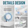 TAILI Suction Corner Shower Caddy 2 Pack, Bathroom Shower Shelf Storage Basket Wall Mounted Organizer for Shampoo, Conditioner, Plastic Shower Rack for Kitchen & Bathroom, Drill-Free Removable