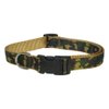 Small Green Camouflage Dog Collar: 5/8" Wide, Adjusts 10-14" - Made in USA.