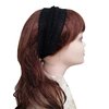 Oyabridal 7.6'' Wide Lace Headband for Women Elastic Lace Headbands for Wigs Hair Accessories for Women (Black)