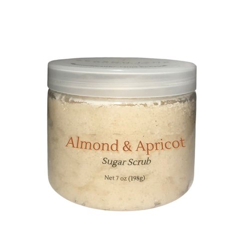 Season Jane-Organic Almond & Apricot Body Scrub 7oz. Exfoliator for sun damage and skin complexion. Vegan, Gluten/Phthalates/Parabens free. Made in USA.