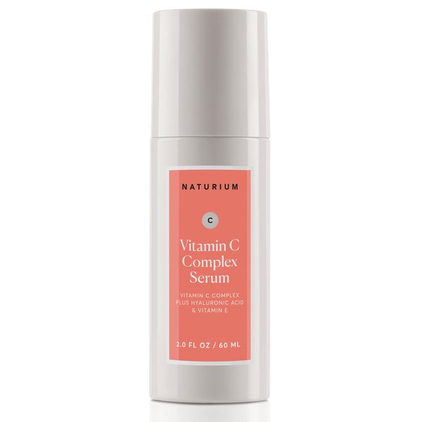 Naturium Vitamin C Complex Face Serum, Anti-Aging Facial Treatment with Hyaluronic Acid & Vitamin E, 2 oz