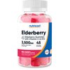 Nutricost Elderberry Gummies with Vitamin C & Zinc 90 Gummies - Gluten Free, Vegetarian