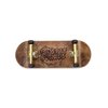 SPITBOARDS 34 mm Fingerboard Complete Wood Pro Set-Up (Pre-Assembled, 5-Layers), Pro Trucks, CNC Bearing Wheels, Foam Grip Tape (Deck: Burl Wood, Trucks: Gold, Wheels: Brown)