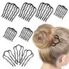 9 Pcs Metal Hair Combs Hair Pins Hair Fork Clip Updo Hair Accessories U-Shape Twist Hair Tool Hair Side Combs for Women Hair Accessories for Women Girls (Classic Style)