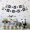 Welliboom Cute Cartoon Panda Birthday Party Supplies with Banner, Children Party Decoration, Children Panda Themed Birthday Party Decoration Full Birthday Set 65PCS For Birthday Party