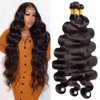 12A Brazilian Body Wave Bundles (18 18 18 Inch) Human Hair Bundles 100% Unprocessed Virgin Human Hair Body Wave 3 Bundles Human Hair Weave Bundles Natural Black Human Hair Extensions for Black Women