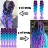 Ombre Braiding Hair Extensions for Women 3 Packs/24 Inch Braiding Hair Fiber Crochet Hair for Box Braids Senegal Twist Hair Extensions(24" (Pack of 3),royal blue)