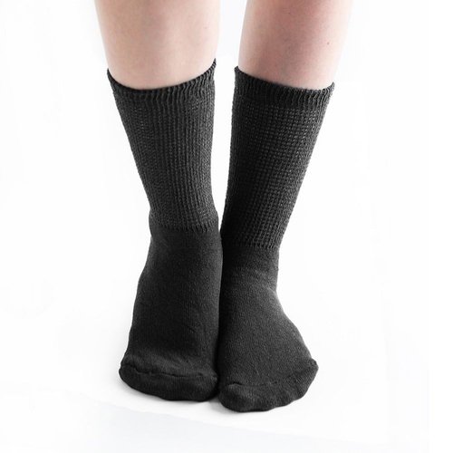 Doc Ortho Loose Fit Cotton Diabetic Socks for Men and Women, 3 Pairs, Crew